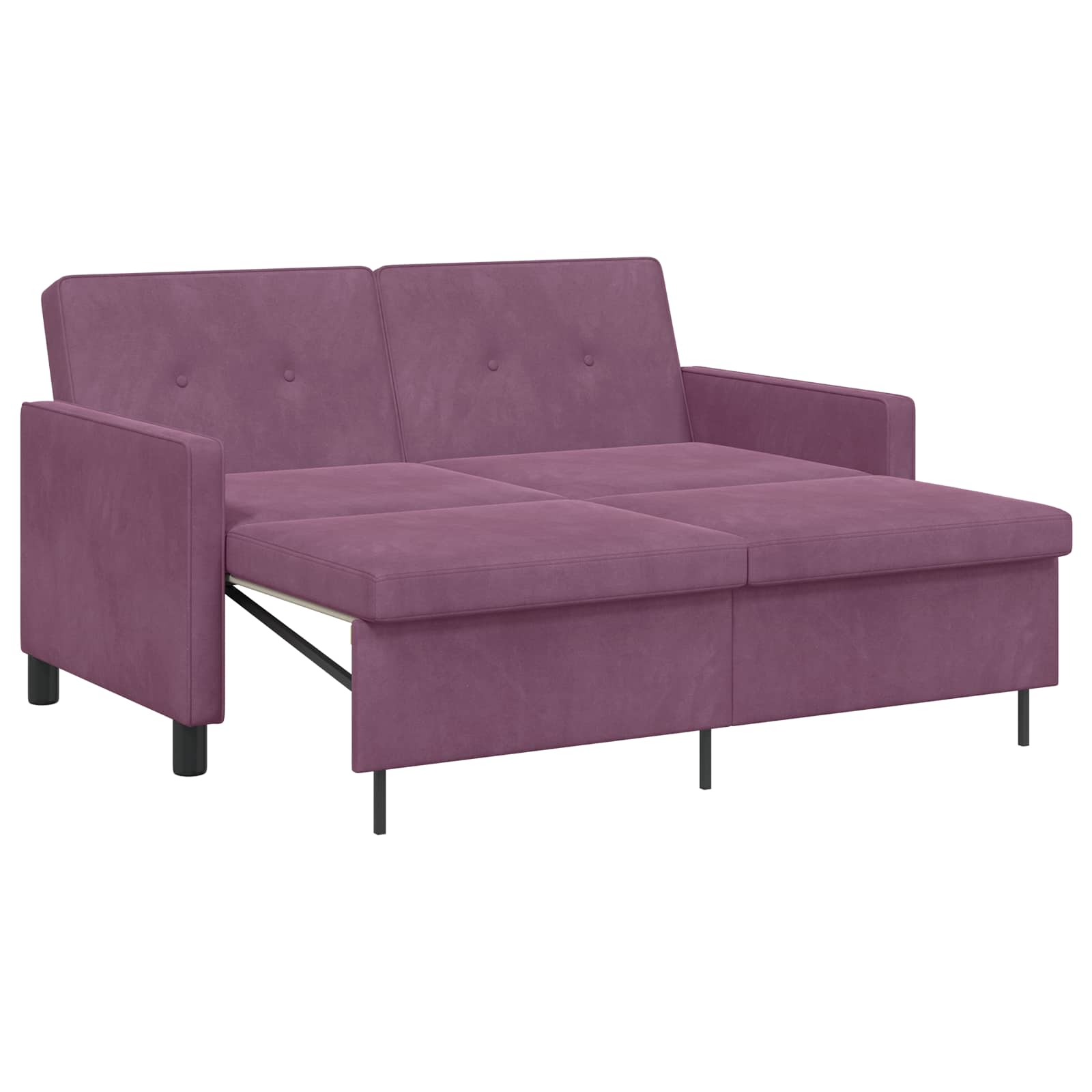 vidaXL Sofa Bed Fioletowy tkanina