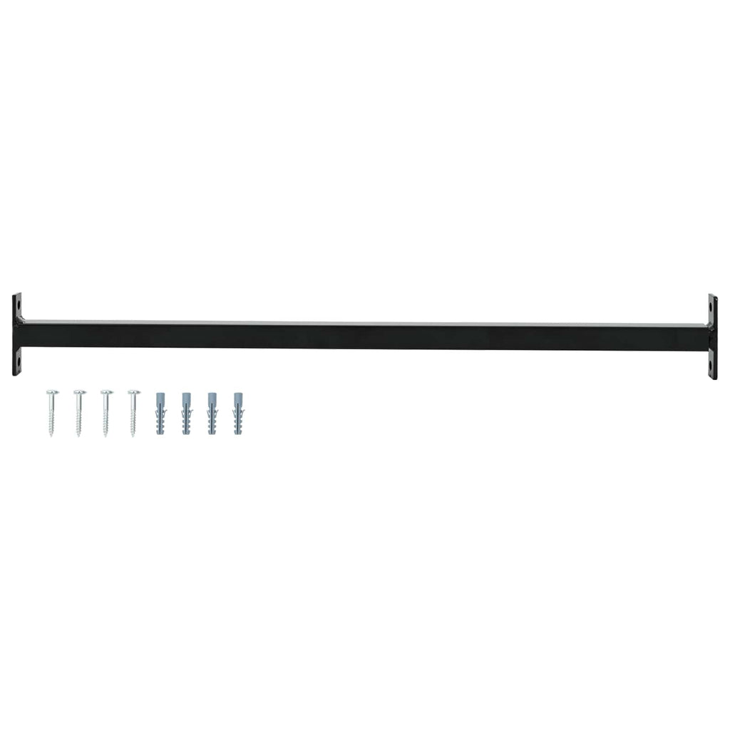 vidaXL Regulowany zabezpieczenie okienne Czarny 710 -1200 mm Stal
