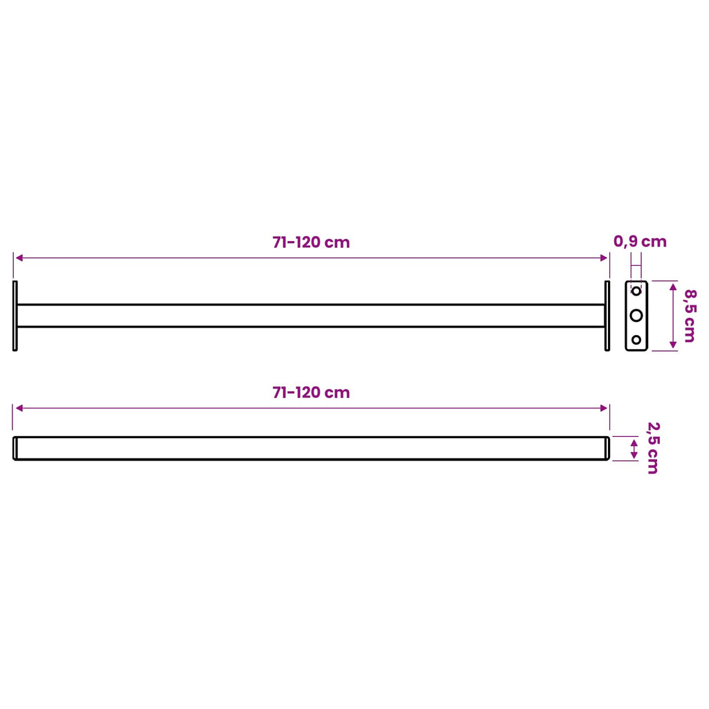 vidaXL Regulowany zabezpieczenie okienne 3 szt. 710 -1200 mm Stal