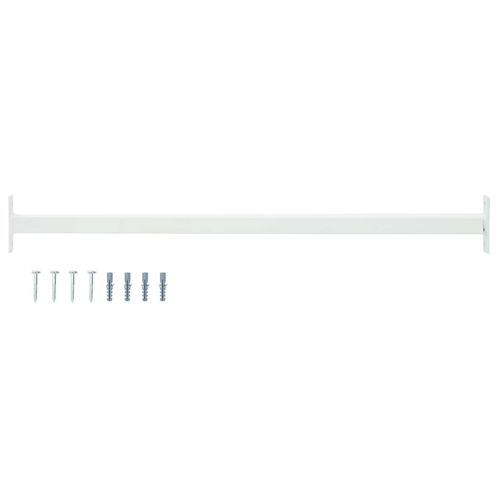 vidaXL Regulowany zabezpieczenie okienne Biały 710 -1200 mm Stal