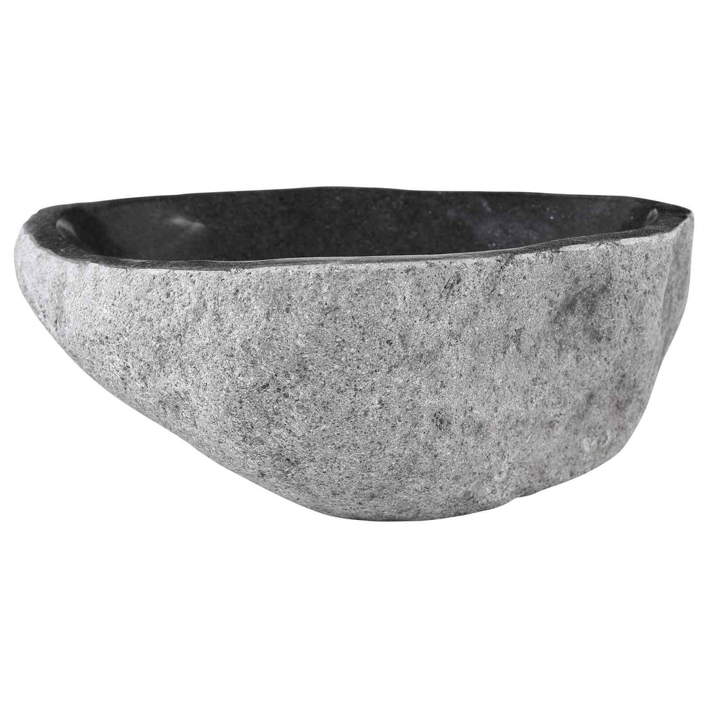 vidaXL Umywalka Owalny Szary (32-37) x (27-30) x 12 cm Kamień rzeczny