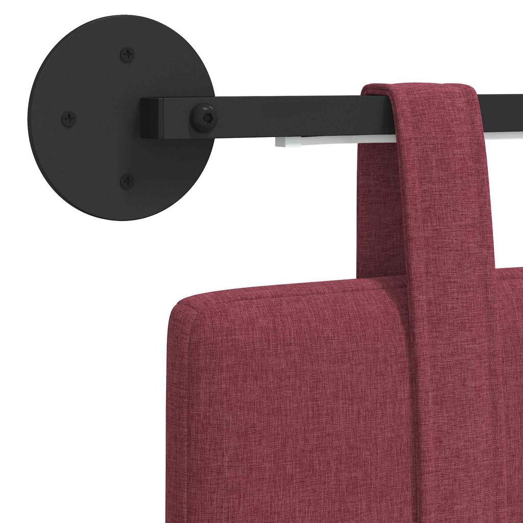 vidaXL Wezgłowie wiszące Z lampą LED Czerwone wino tkanina