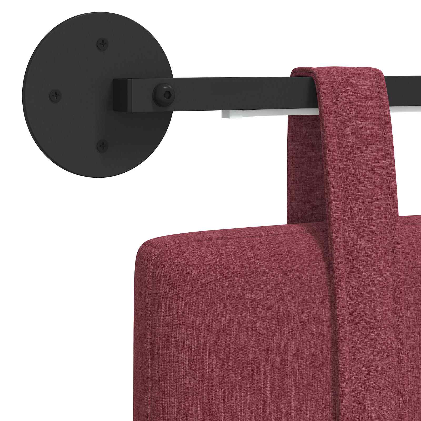 vidaXL Wezgłowie wiszące Z lampą LED Czerwone wino tkanina
