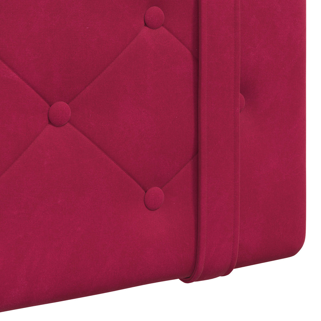 vidaXL Wezgłowie wiszące Z lampą LED Czerwone wino Aksamit
