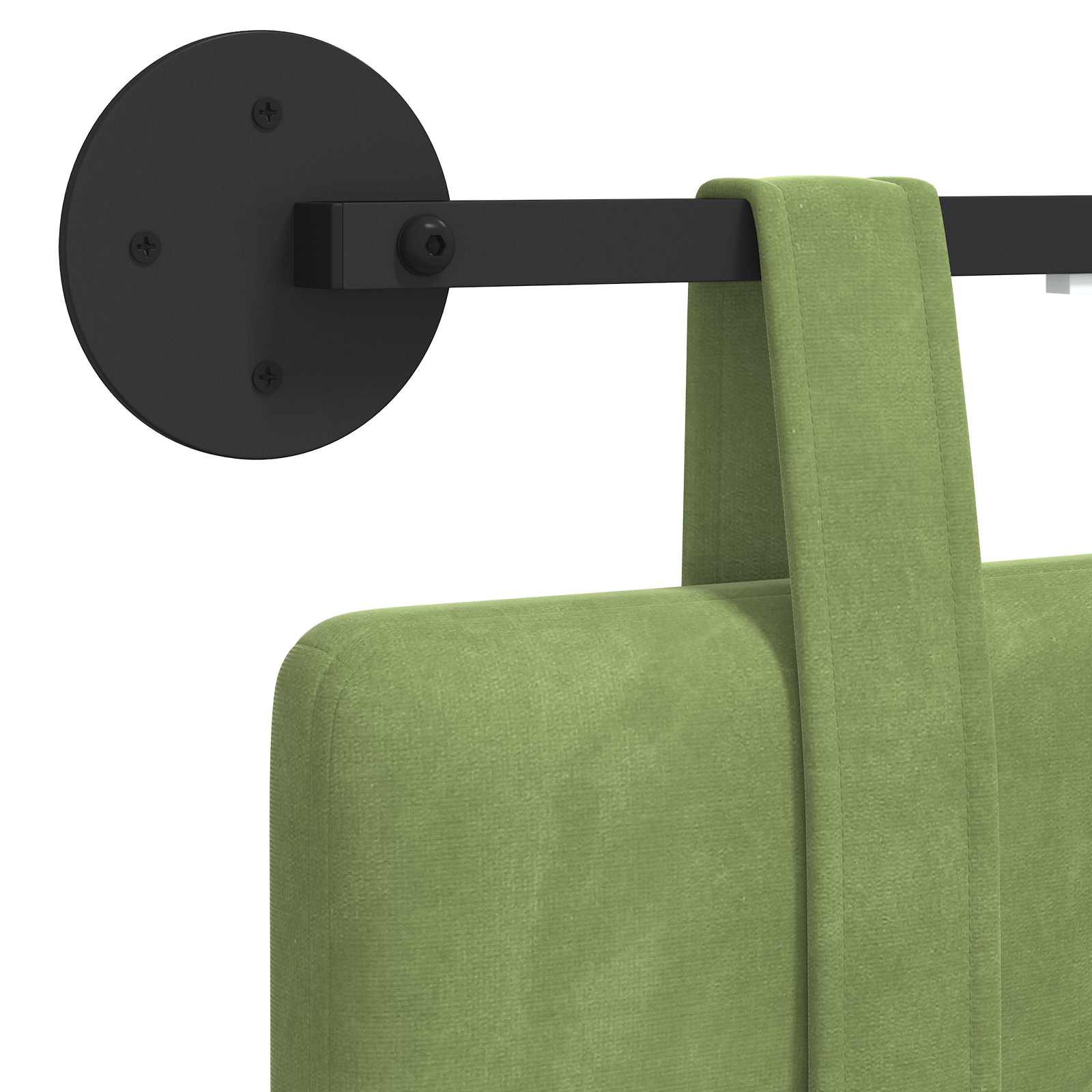 vidaXL Wezgłowie wiszące Z lampą LED Jasnozielony Aksamit