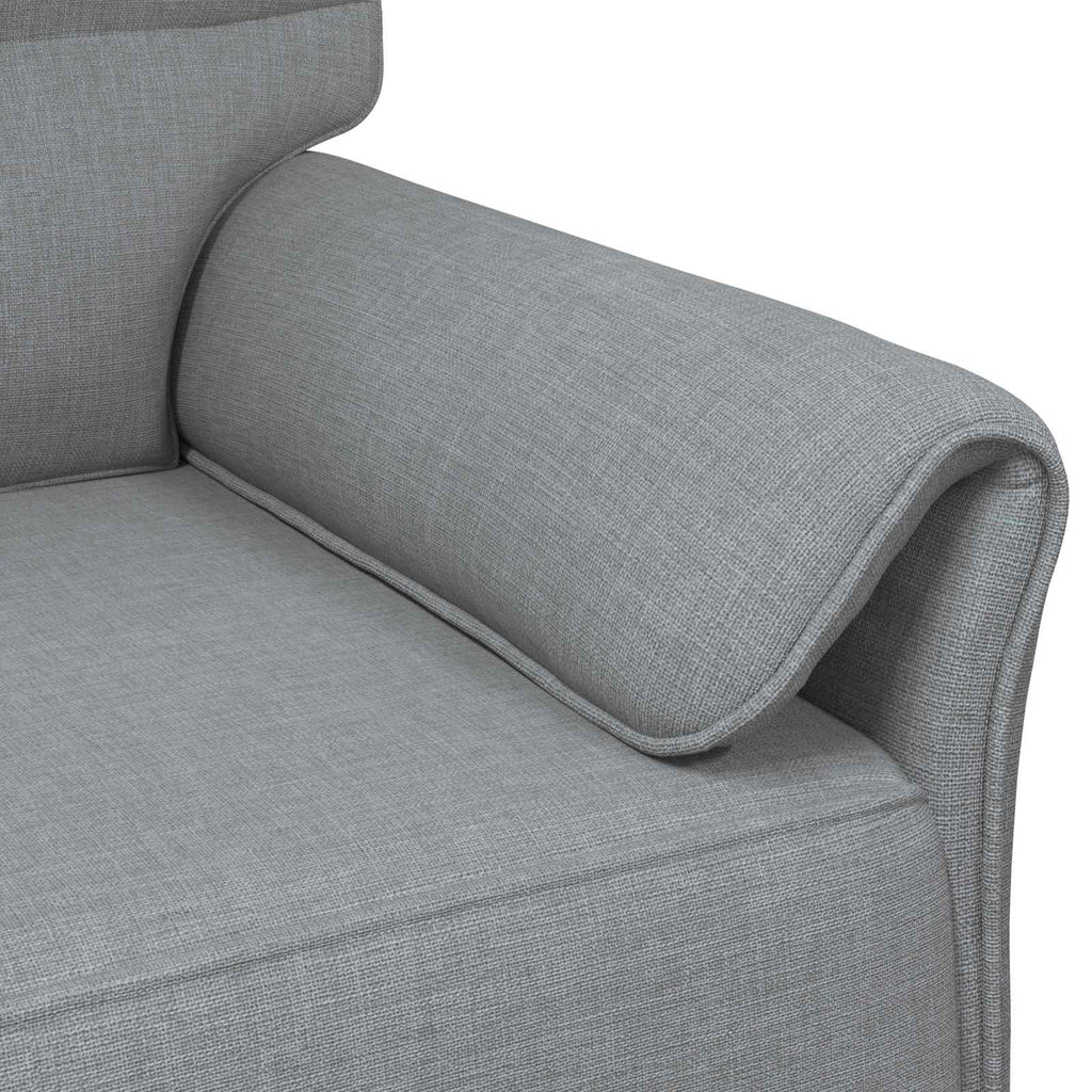 vidaXL Zestaw Sof 2 szt. jasnoszary tkanina
