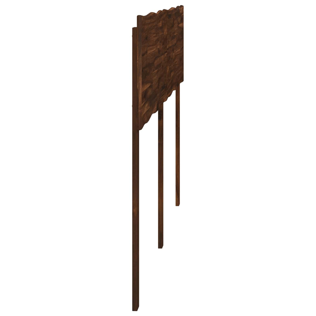 vidaXL Zagłówek z naturalnym brzegiem ROSTOCK Ciemny brąz 180 cm