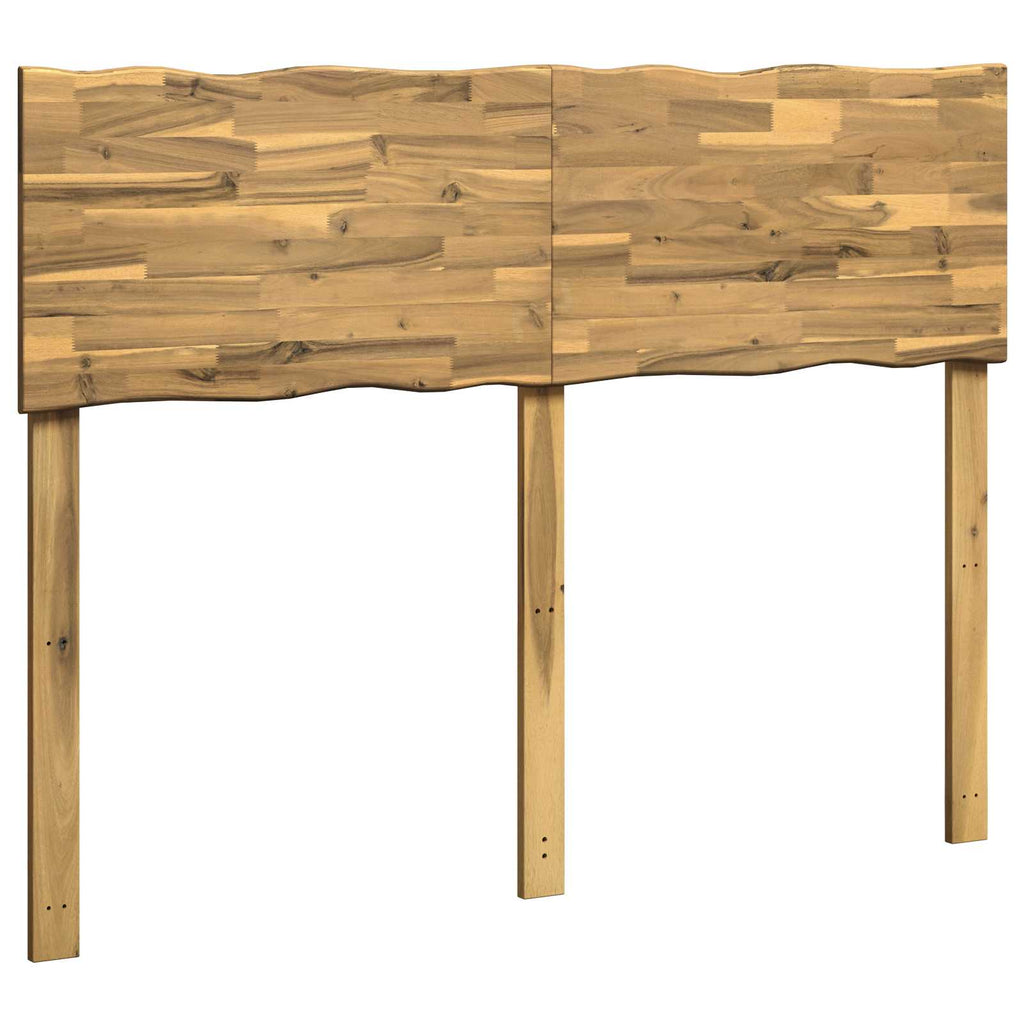vidaXL Zagłówek z naturalnym brzegiem ROSTOCK Biały 160 cm