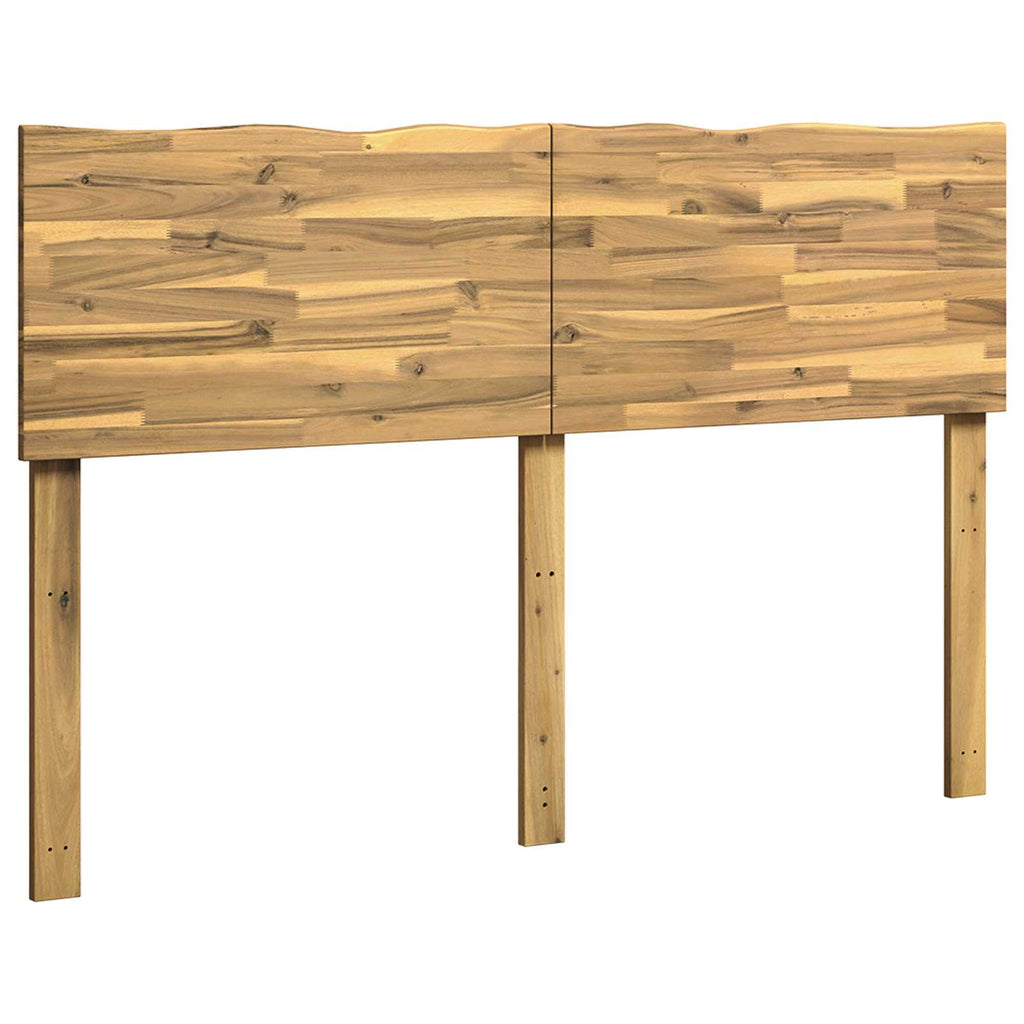 vidaXL Zagłówek z naturalnym brzegiem ROSTOCK Biały 160 cm