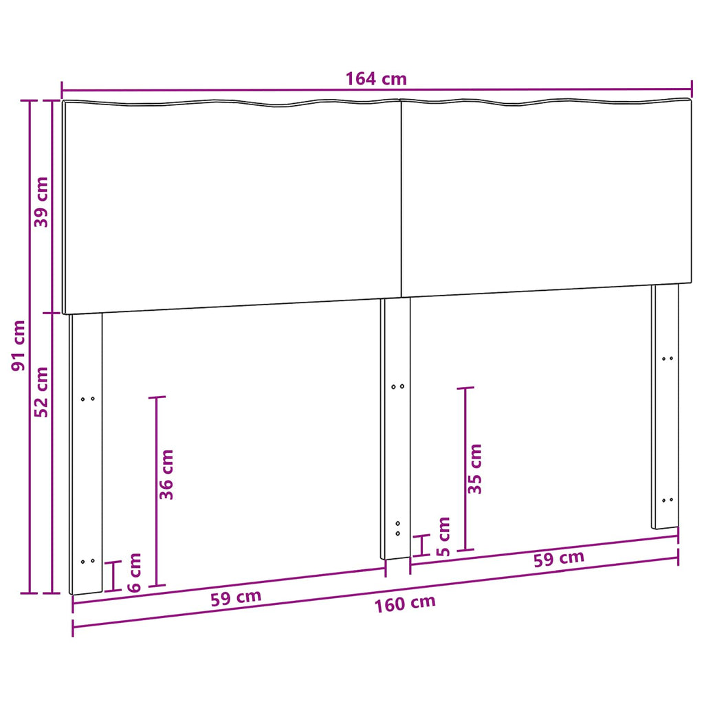 vidaXL Zagłówek z naturalnym brzegiem ROSTOCK Biały 160 cm