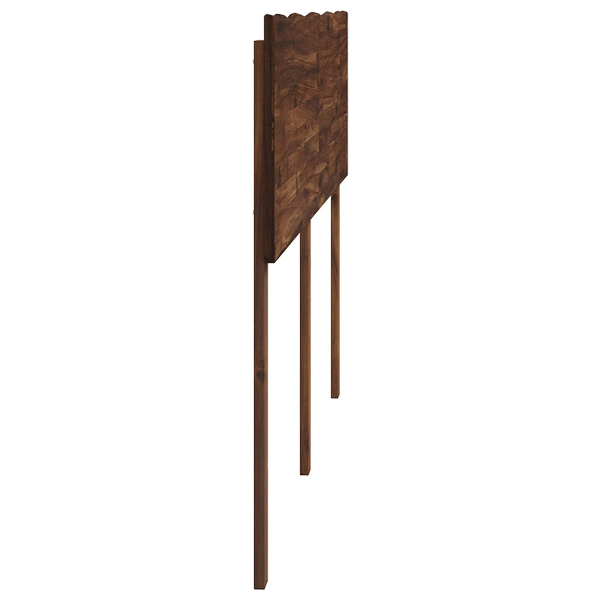 vidaXL Zagłówek z naturalnym brzegiem ROSTOCK Ciemny brąz 150 cm