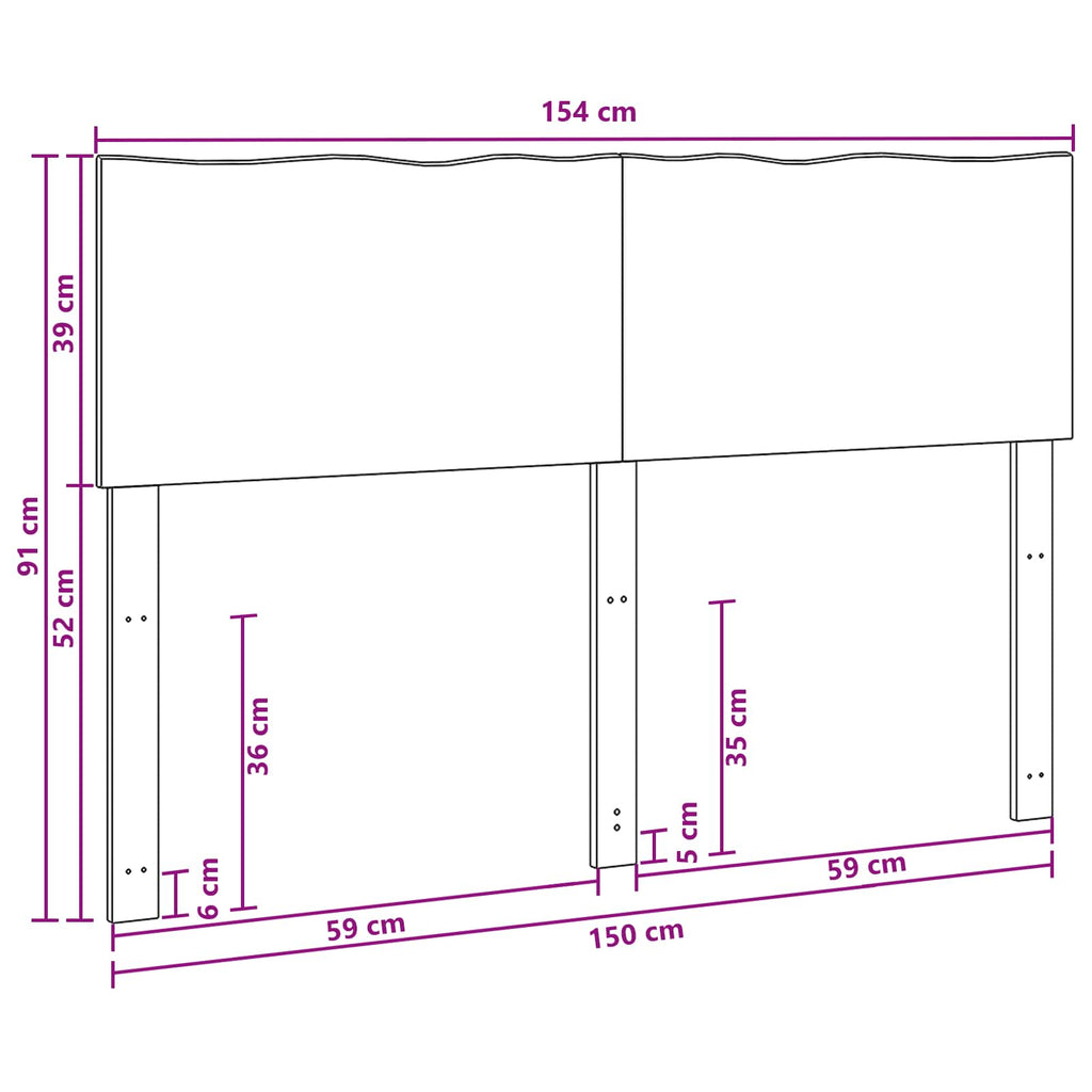 vidaXL Zagłówek z naturalnym brzegiem ROSTOCK Biały 150 cm