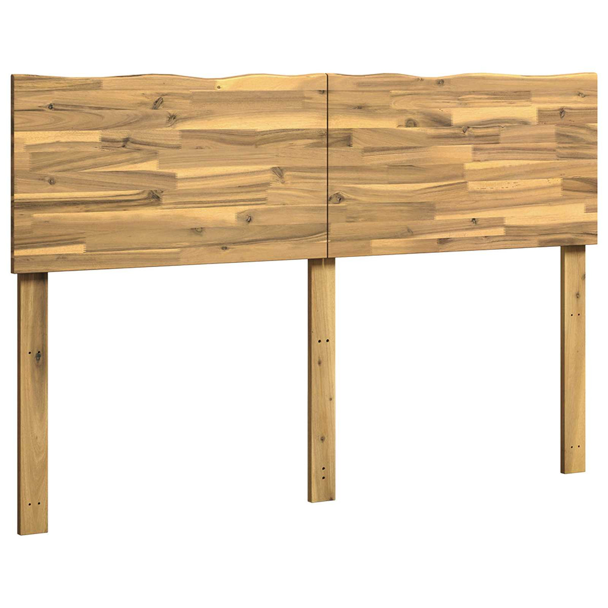 vidaXL Zagłówek z naturalnym brzegiem ROSTOCK Biały 140 cm