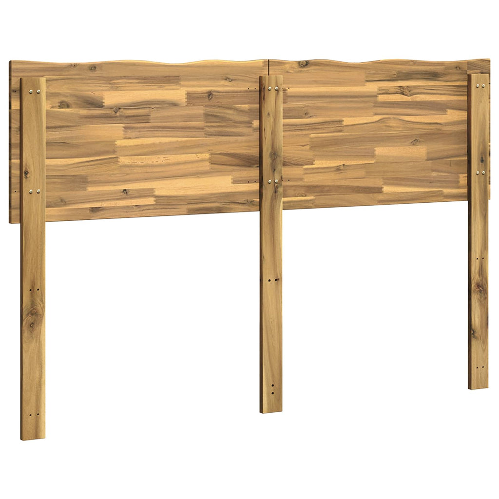 vidaXL Zagłówek z naturalnym brzegiem ROSTOCK Biały 140 cm