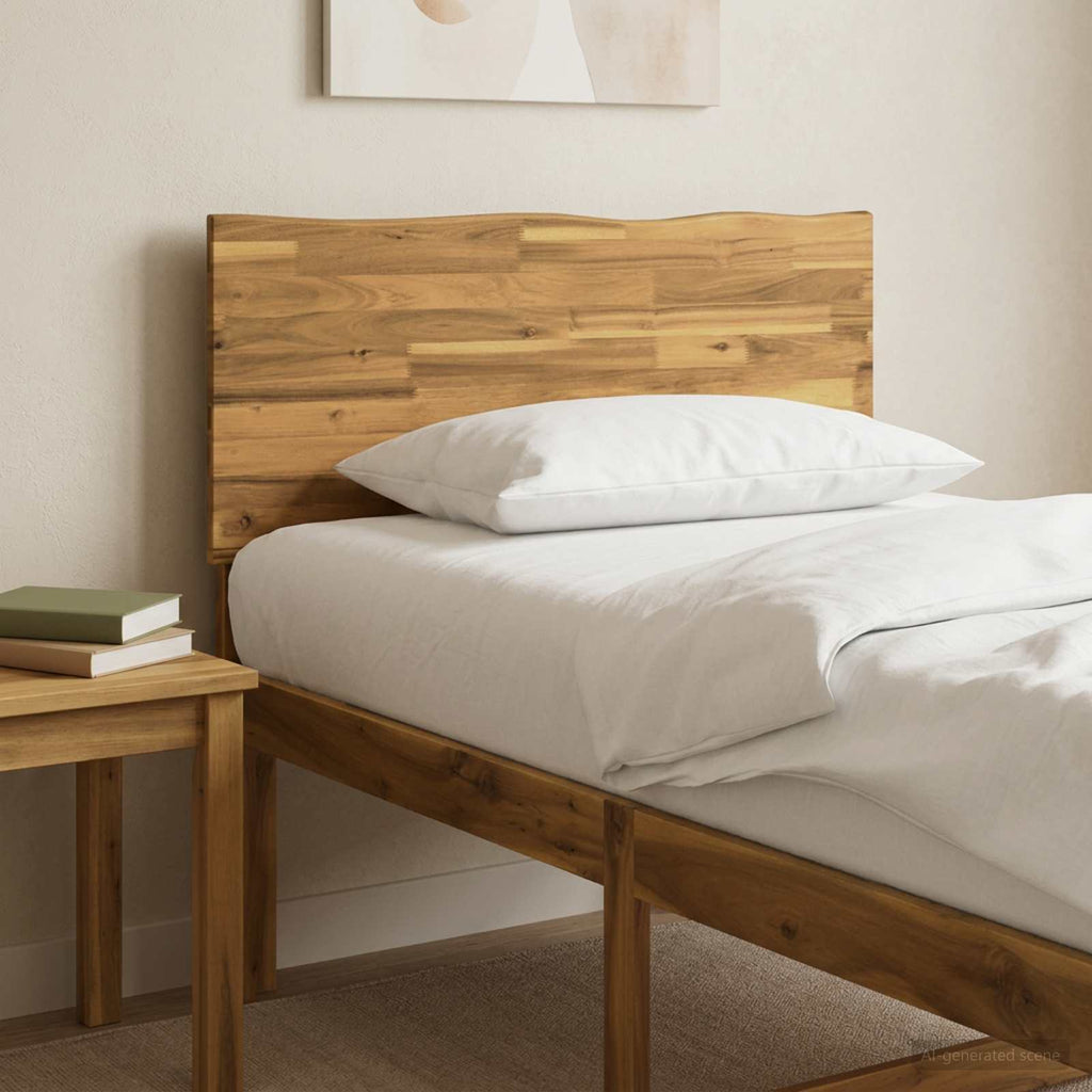 vidaXL Zagłówek z naturalnym brzegiem ROSTOCK Biały 75 cm