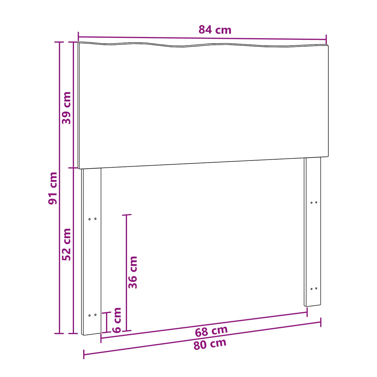 vidaXL Zagłówek z naturalnym brzegiem ROSTOCK naturalny 80 cm