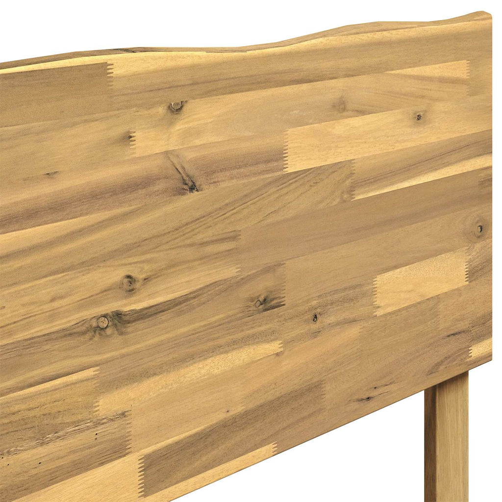 vidaXL Zagłówek z naturalnym brzegiem ROSTOCK Biały 160 cm