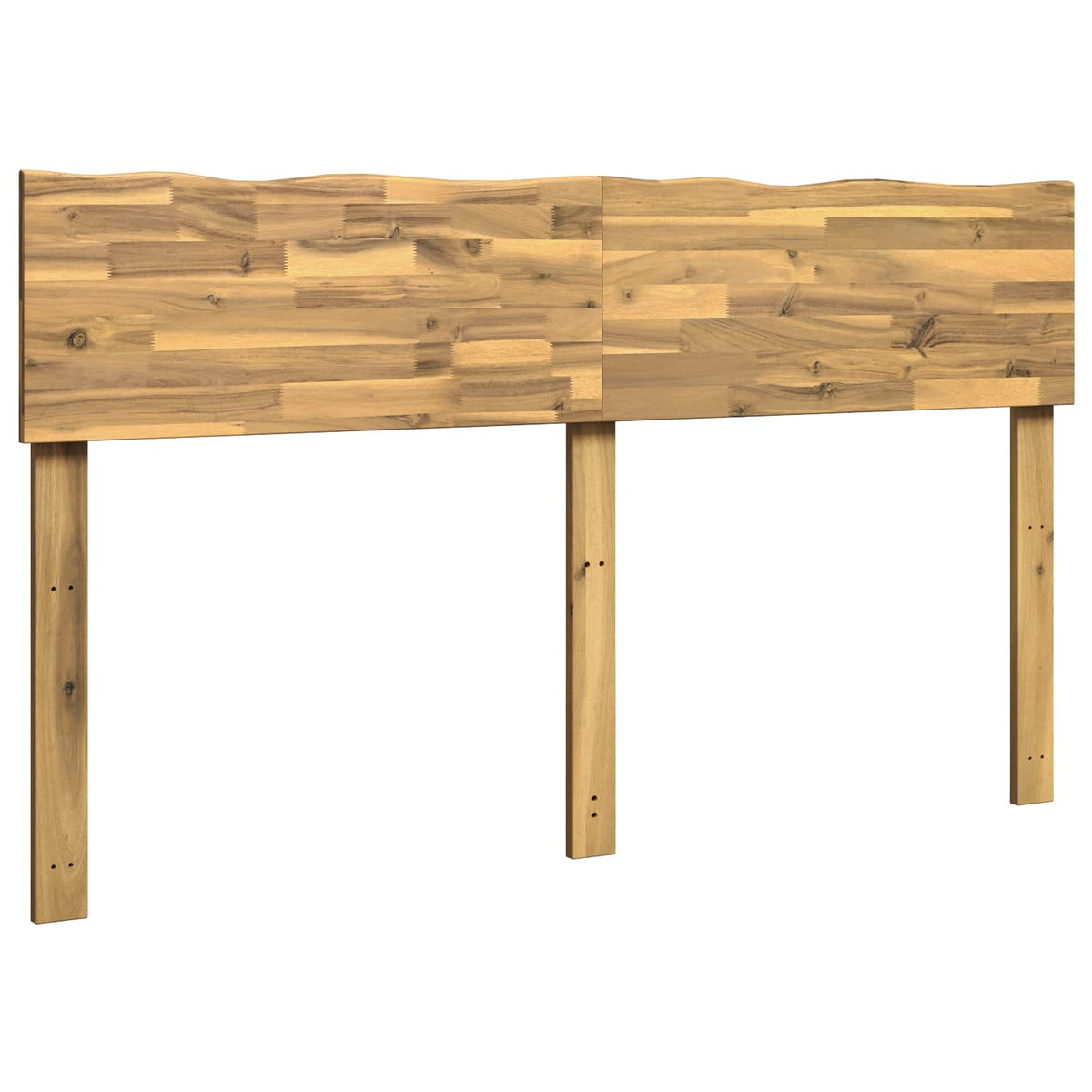 vidaXL Zagłówek z naturalnym brzegiem ROSTOCK Biały 135 cm