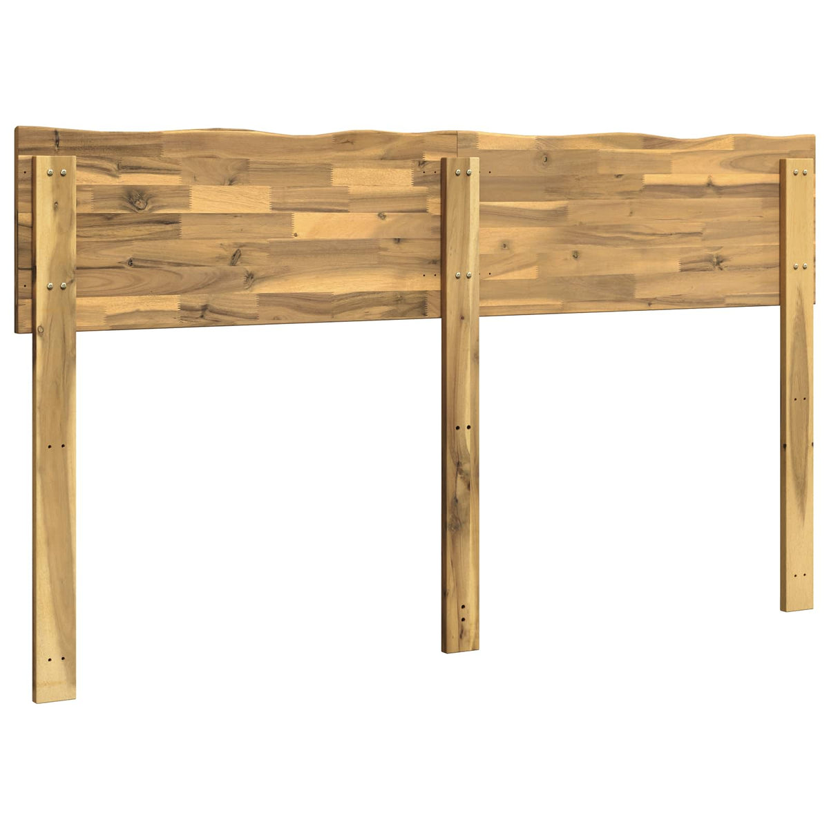 vidaXL Zagłówek z naturalnym brzegiem ROSTOCK Biały 120 cm