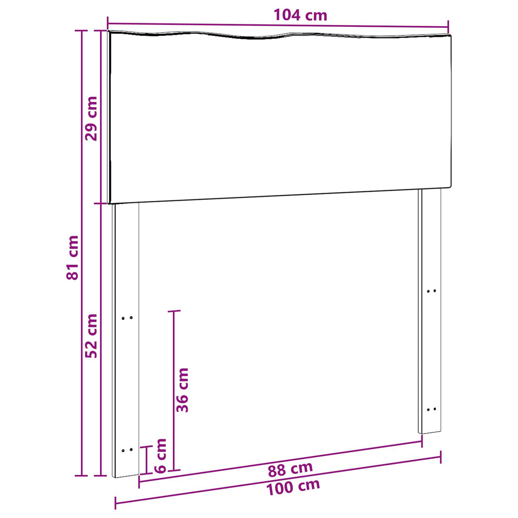 vidaXL Zagłówek z naturalnym brzegiem ROSTOCK naturalny 100 cm