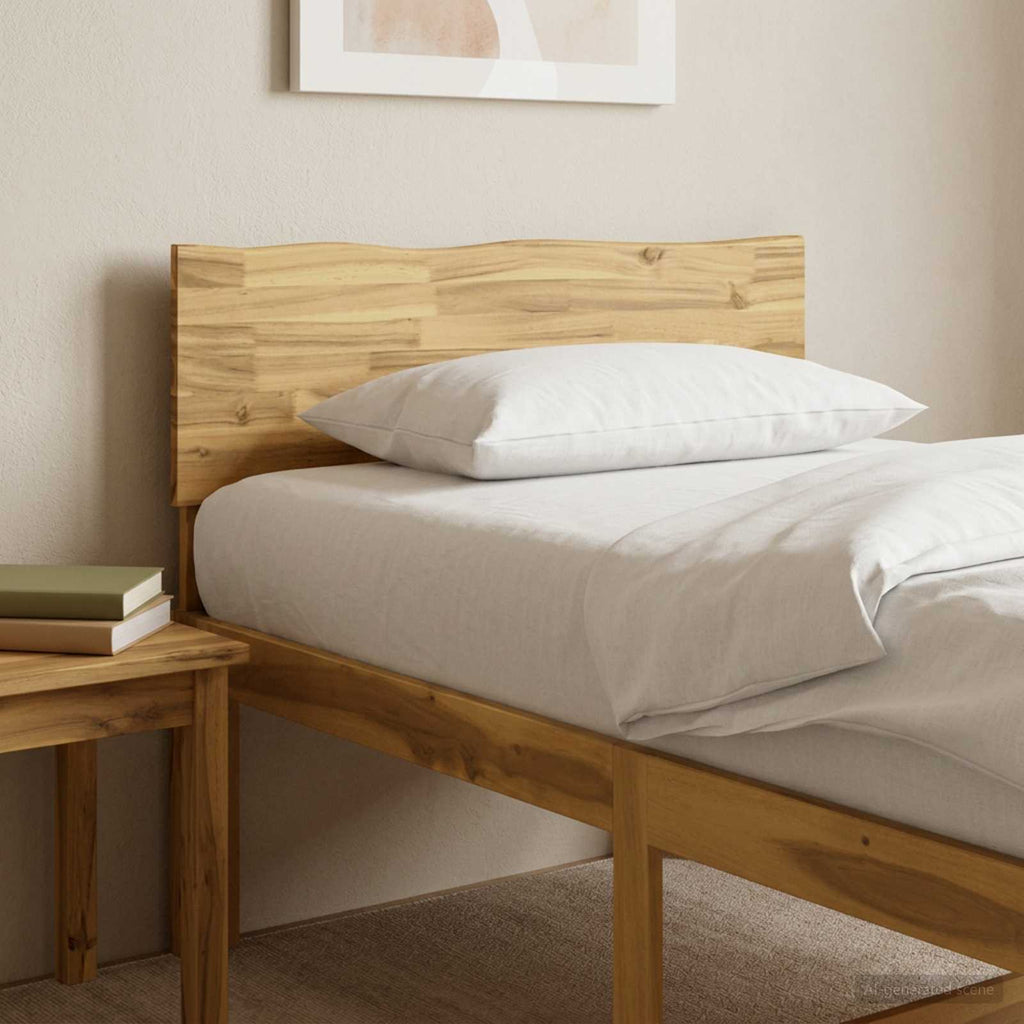 vidaXL Zagłówek z naturalnym brzegiem ROSTOCK Biały 90 cm