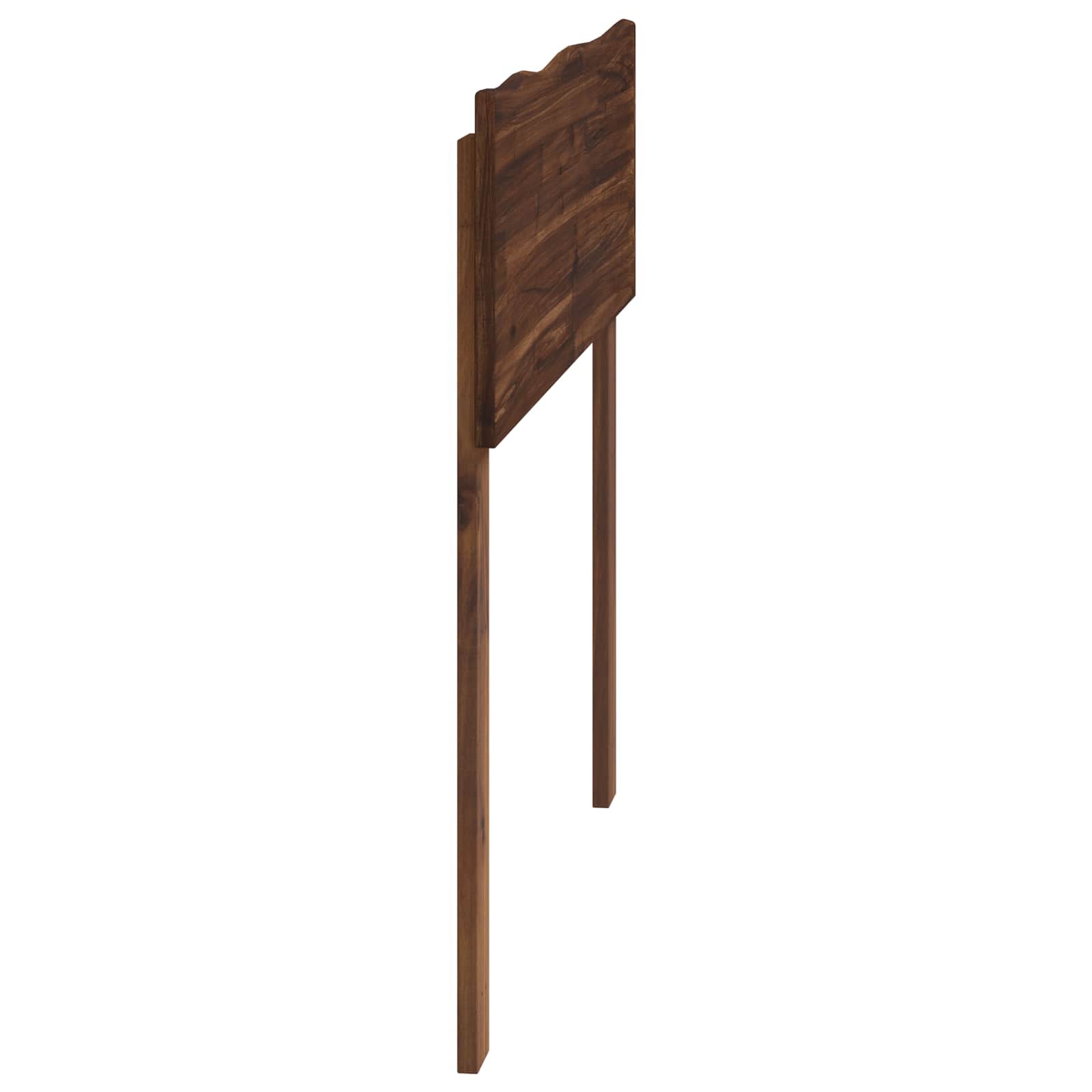 vidaXL Zagłówek z naturalnym brzegiem ROSTOCK Ciemny brąz 90 cm
