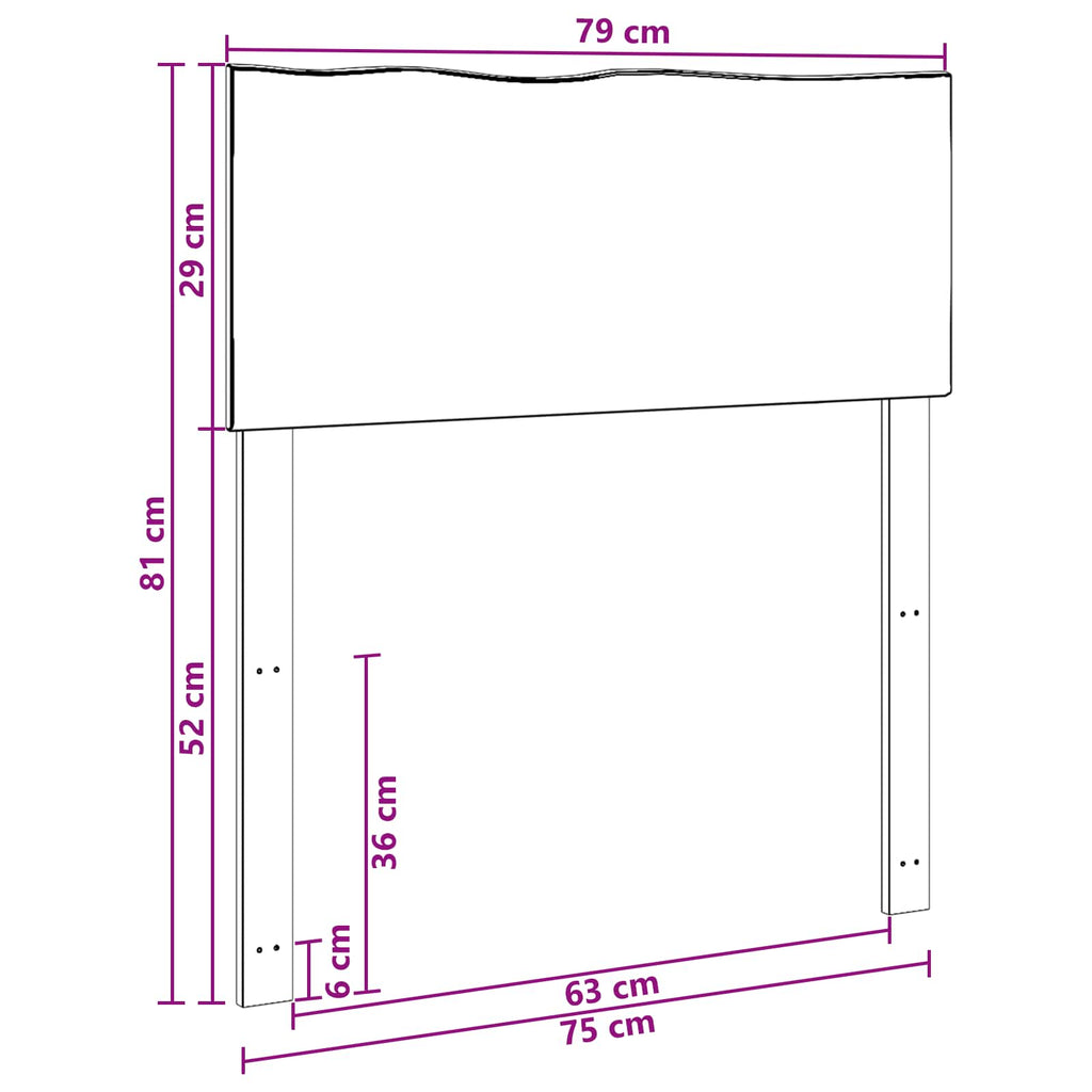 vidaXL Zagłówek z naturalnym brzegiem ROSTOCK naturalny 75 cm