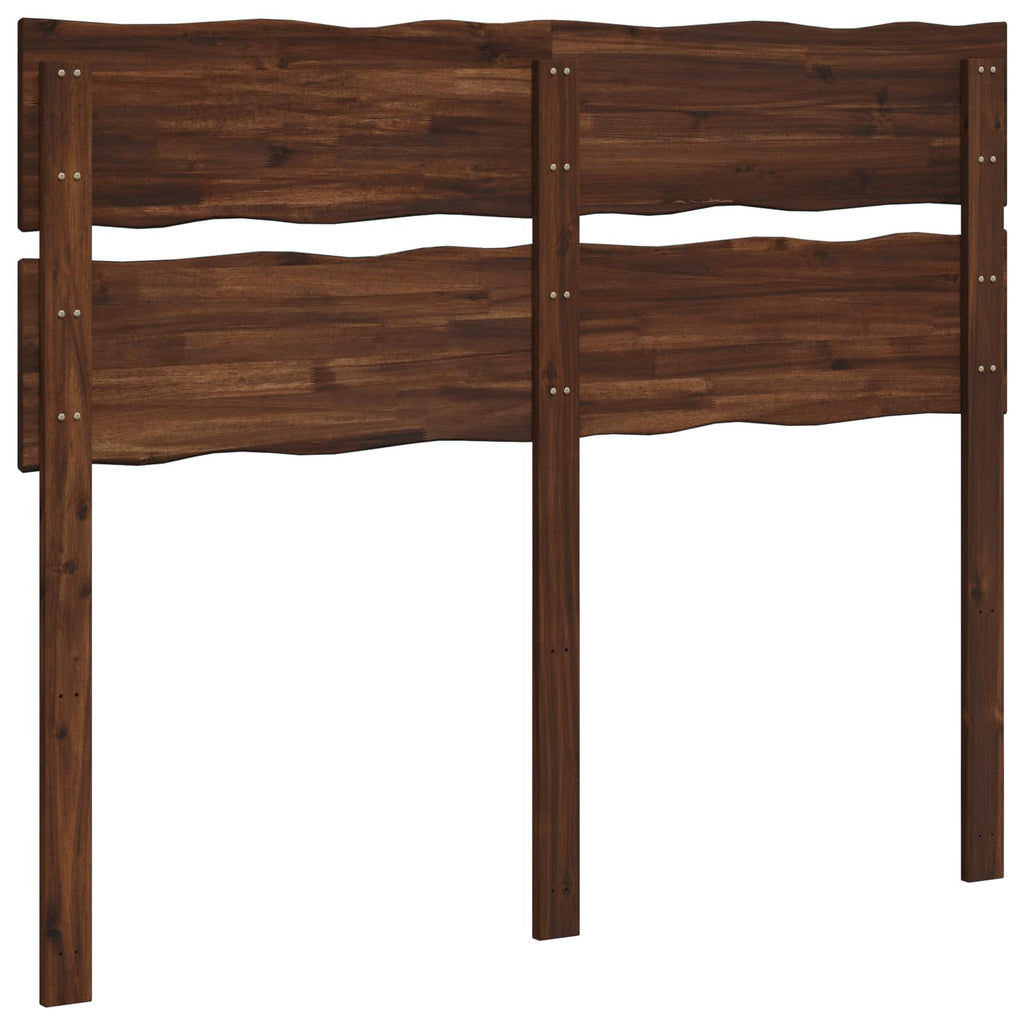 vidaXL Zagłówek z naturalnym brzegiem ROSTOCK Ciemny brąz 150 cm