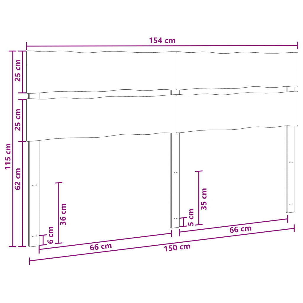 vidaXL Zagłówek z naturalnym brzegiem ROSTOCK Ciemny brąz 150 cm