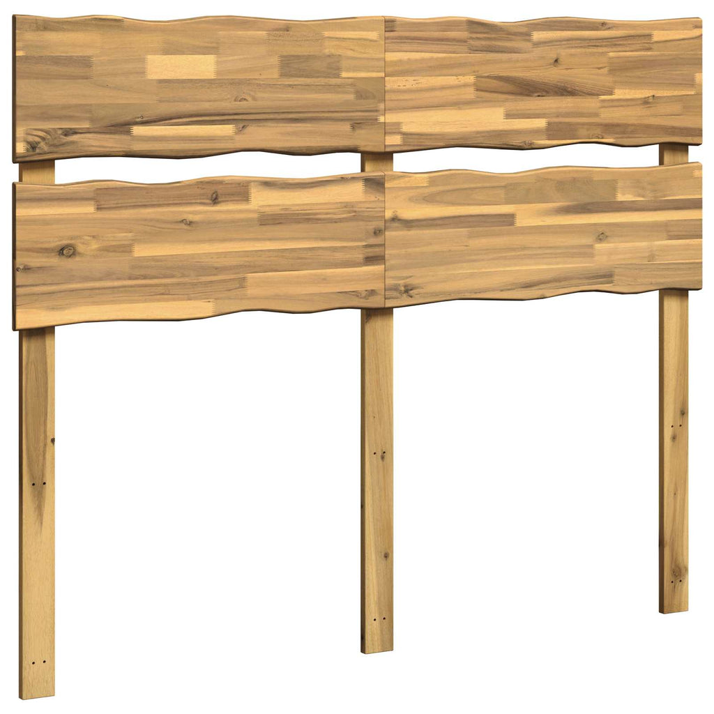 vidaXL Zagłówek z naturalnym brzegiem ROSTOCK Biały 150 cm