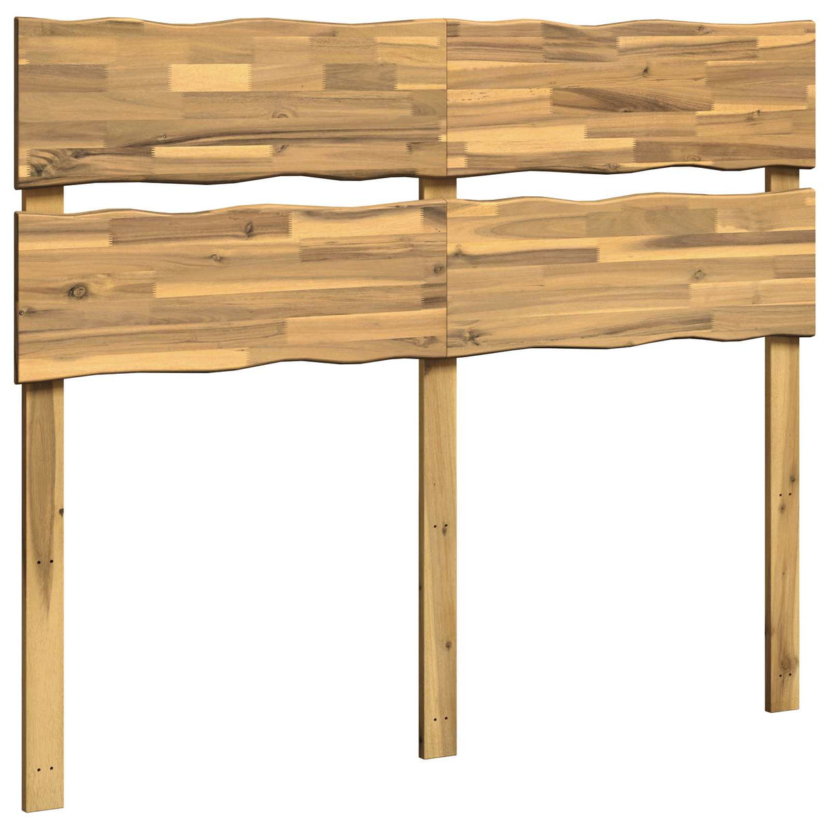 vidaXL Zagłówek z naturalnym brzegiem ROSTOCK Biały 150 cm