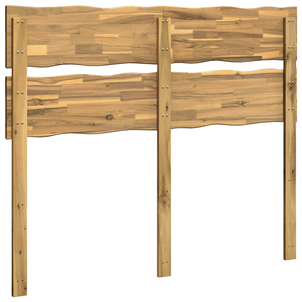 vidaXL Zagłówek z naturalnym brzegiem ROSTOCK Biały 150 cm