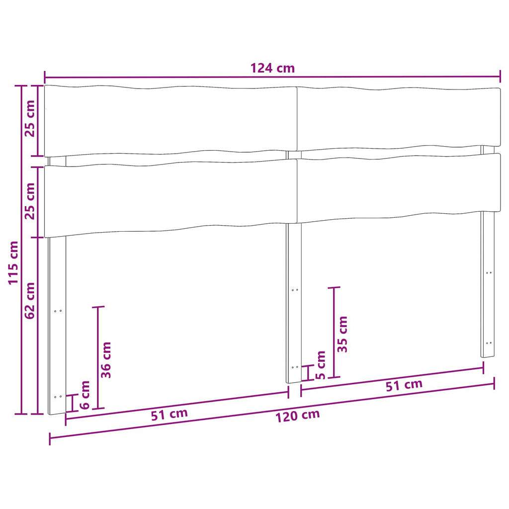 vidaXL Zagłówek z naturalnym brzegiem ROSTOCK Ciemny brąz 120 cm