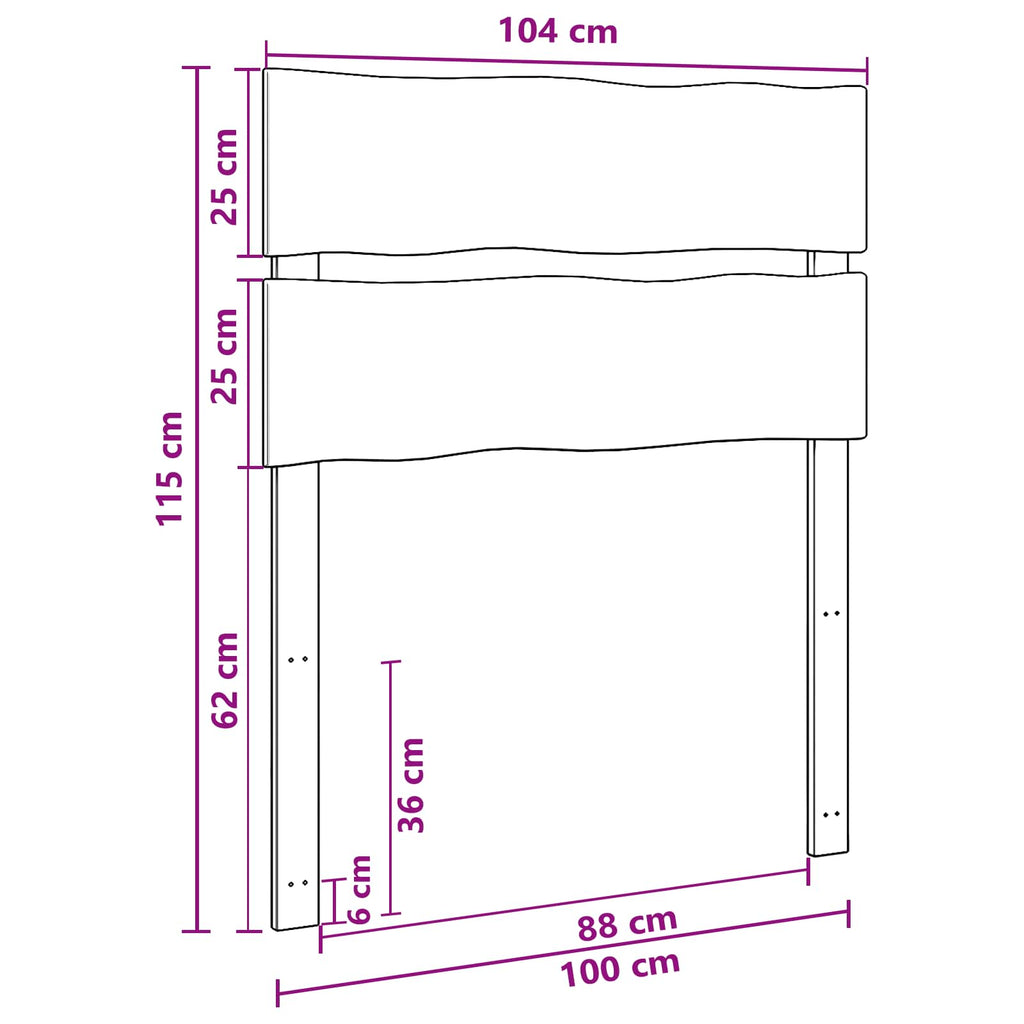 vidaXL Zagłówek z naturalnym brzegiem ROSTOCK Ciemny brąz 100 cm