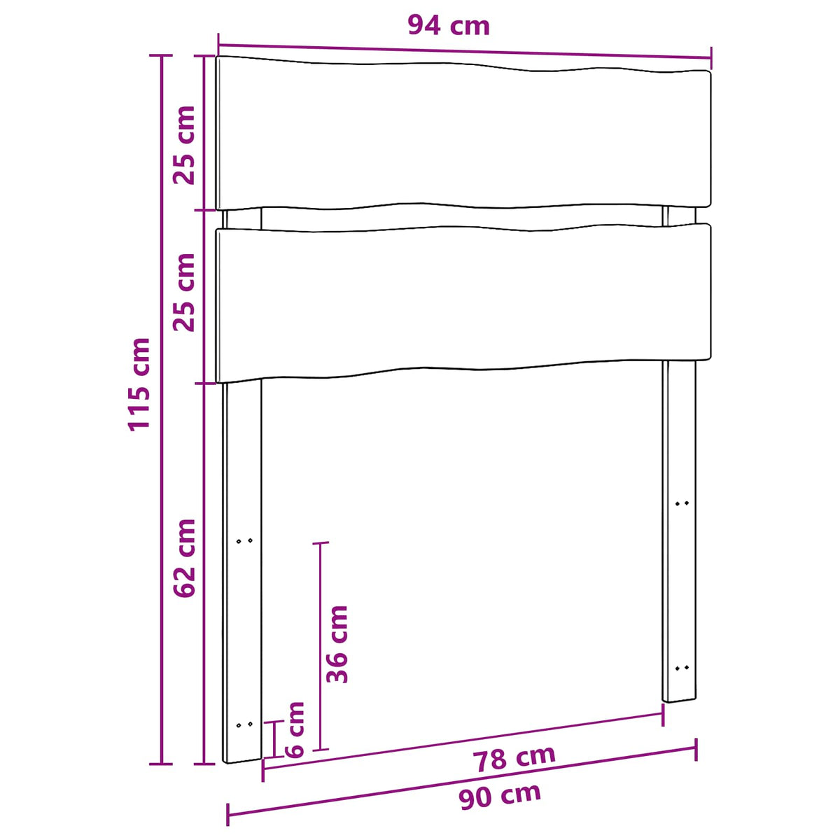 vidaXL Zagłówek z naturalnym brzegiem ROSTOCK naturalny 90 cm