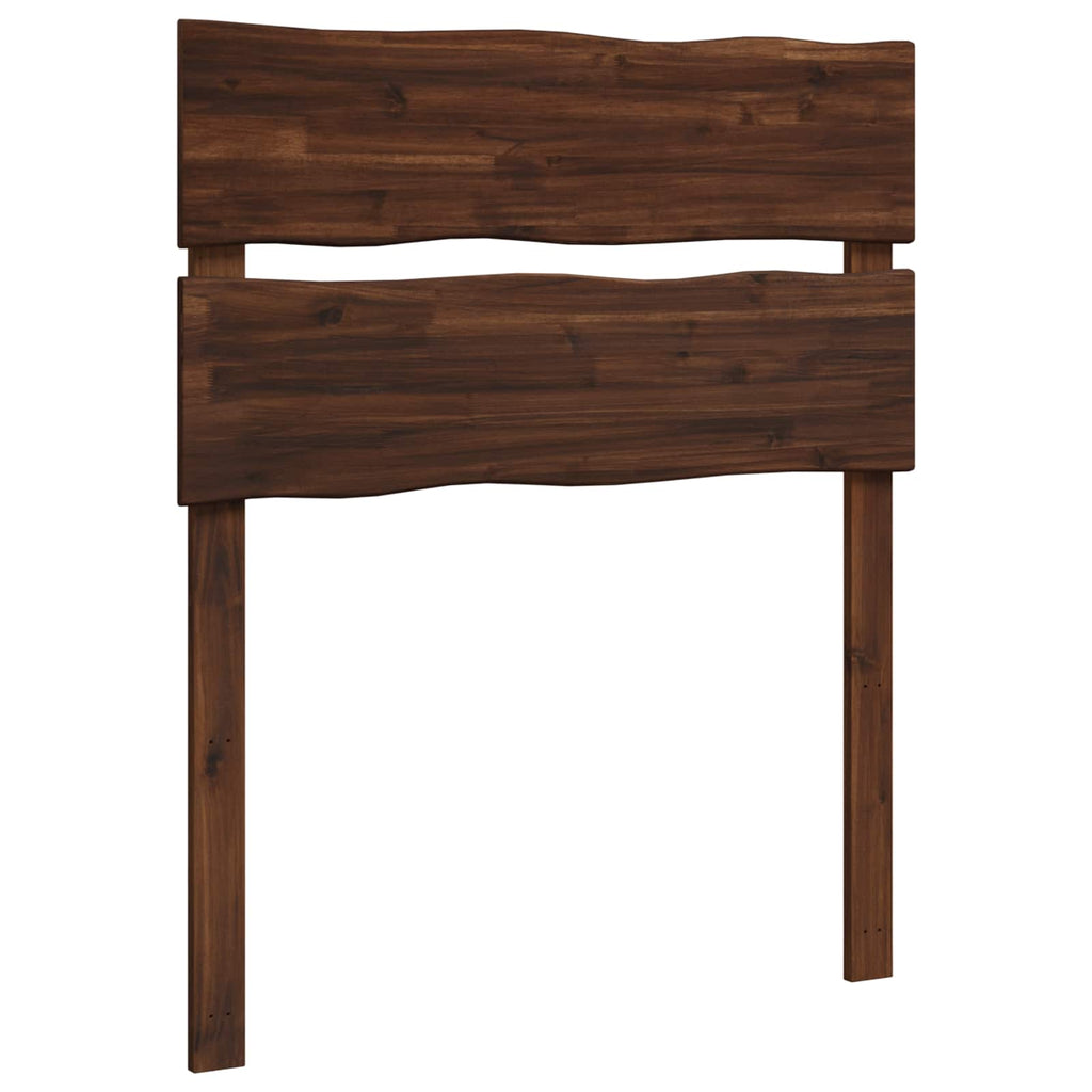 vidaXL Zagłówek z naturalnym brzegiem ROSTOCK Ciemny brąz 80 cm