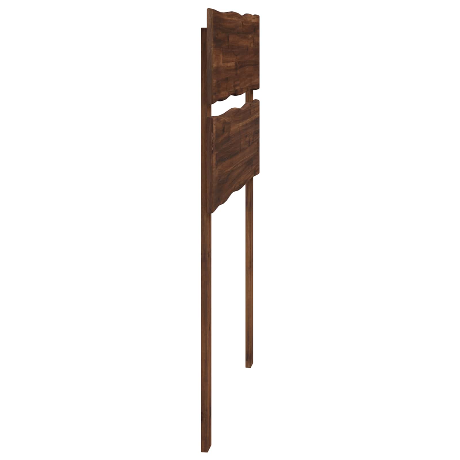 vidaXL Zagłówek z naturalnym brzegiem ROSTOCK Ciemny brąz 80 cm