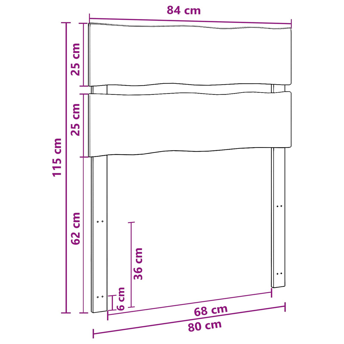 vidaXL Zagłówek z naturalnym brzegiem ROSTOCK naturalny 80 cm