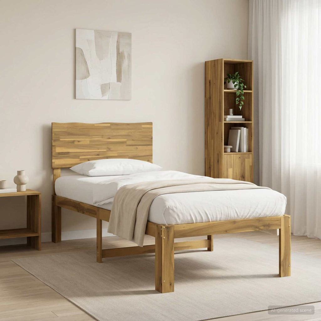 vidaXL Łóżko pojedyncze z zagłówkiem ROSTOCK Biały 75 x 190 cm