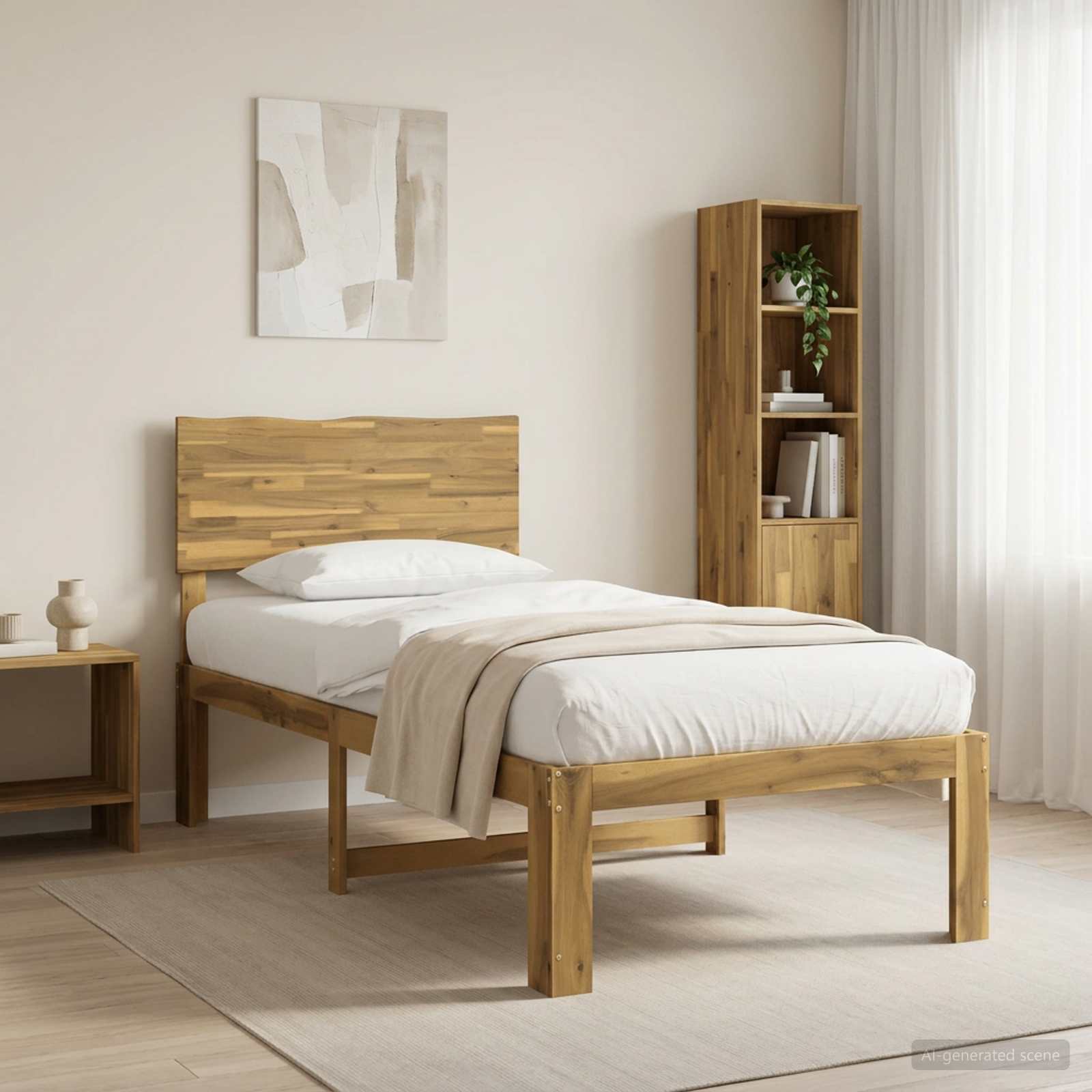 vidaXL Łóżko pojedyncze z zagłówkiem ROSTOCK Biały 75 x 190 cm