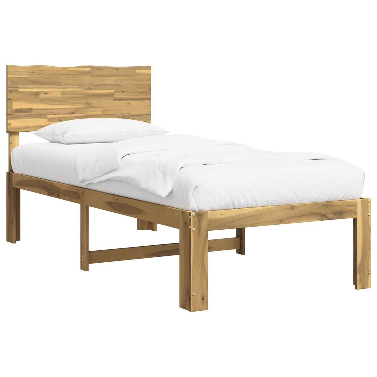vidaXL Łóżko pojedyncze z zagłówkiem ROSTOCK Biały 75 x 190 cm