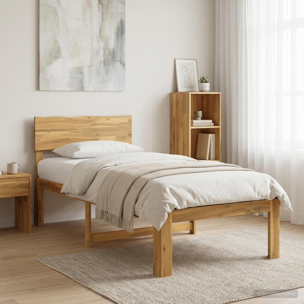 vidaXL Łóżko pojedyncze z zagłówkiem ROSTOCK Biały 90 x 190 cm