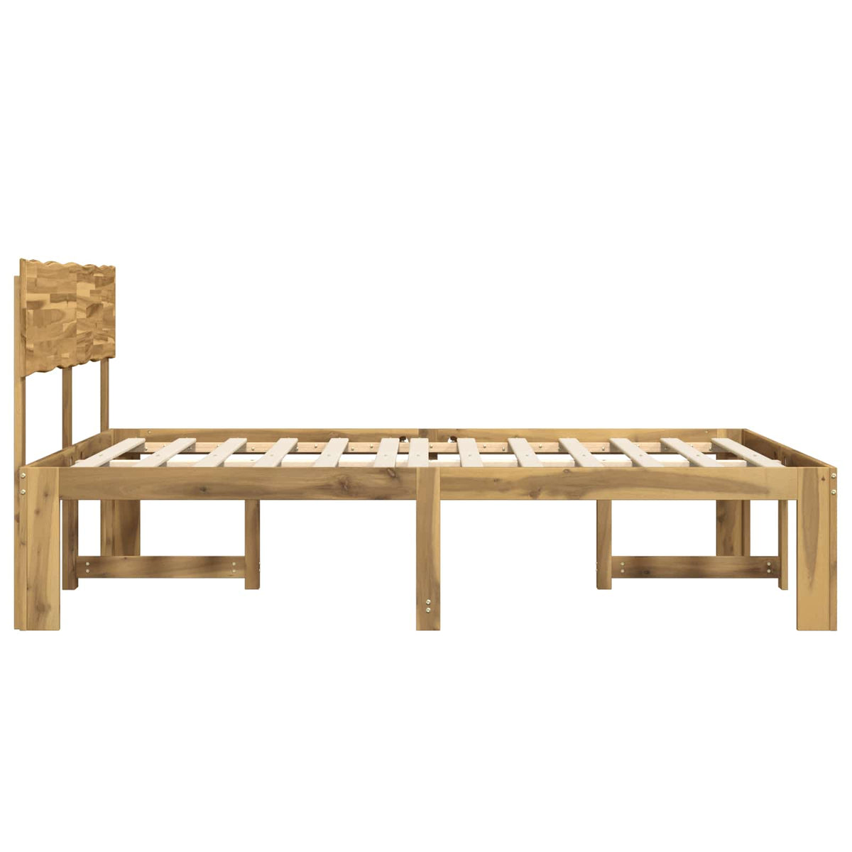 vidaXL Podwójna rama łóżka z wezgłowiem ROSTOCK Biały 120 x 190 cm