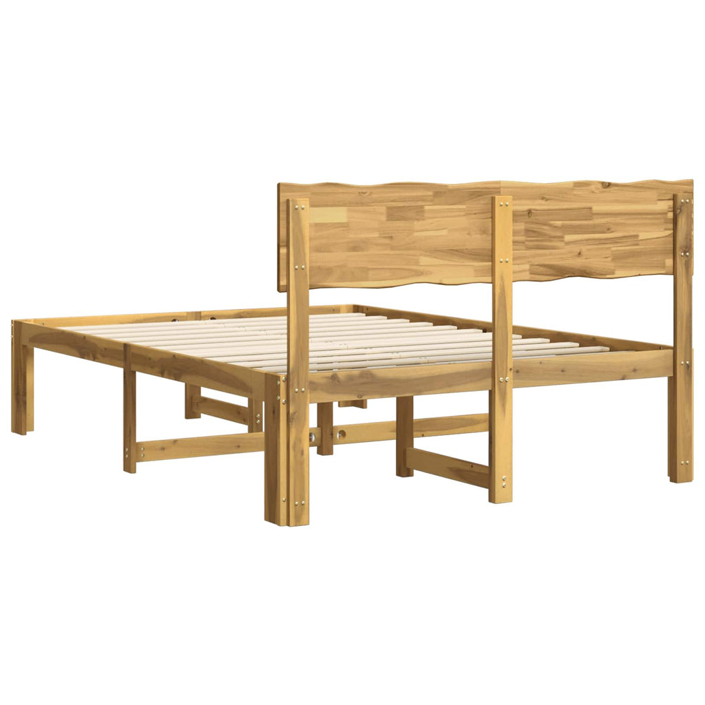 vidaXL Podwójna rama łóżka z wezgłowiem ROSTOCK Biały 140 x 190 cm