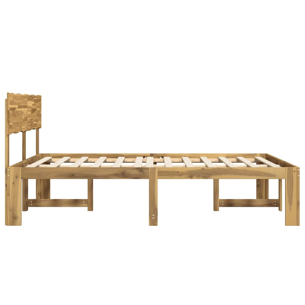 vidaXL Podwójna rama łóżka z wezgłowiem ROSTOCK Biały 140 x 200 cm