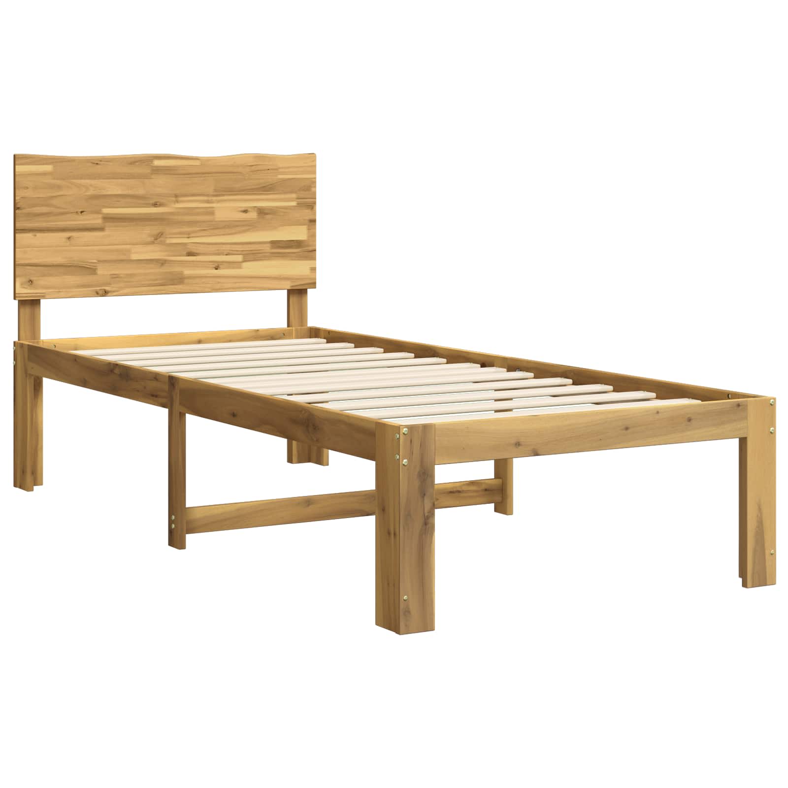 vidaXL Łóżko pojedyncze z zagłówkiem ROSTOCK Biały 100 x 200 cm