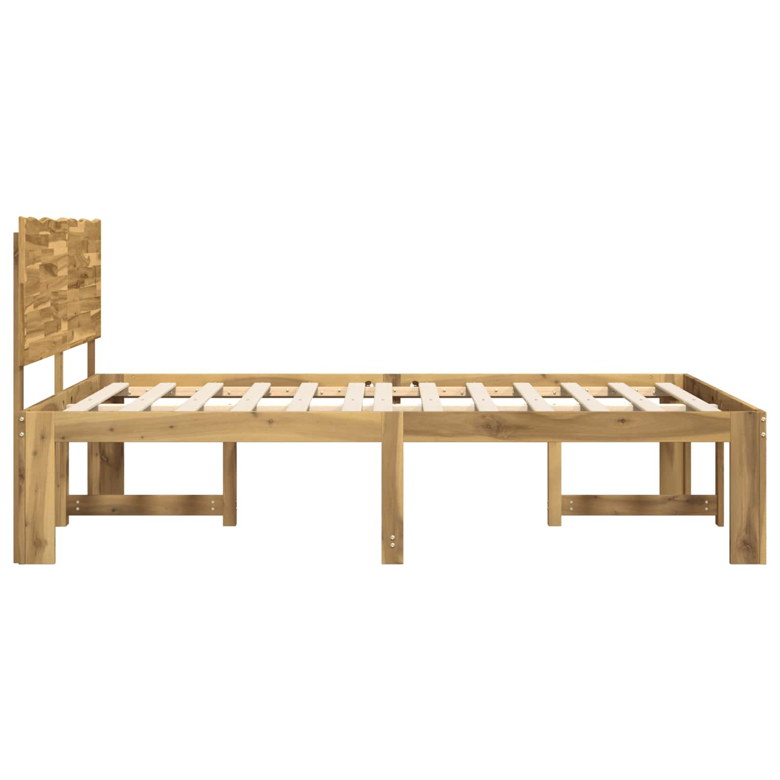 vidaXL Podwójna rama łóżka z wezgłowiem ROSTOCK Biały 120 x 200 cm