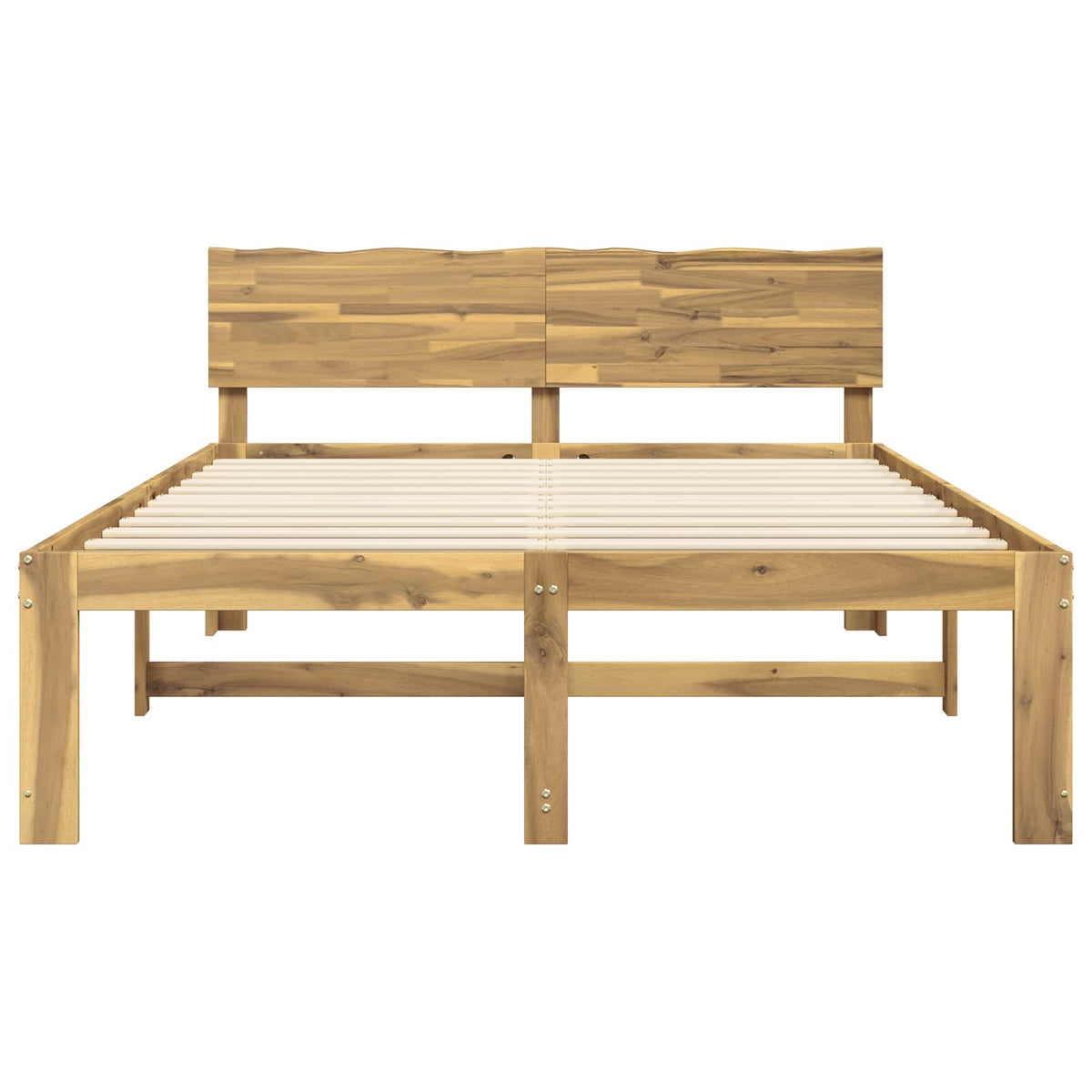 vidaXL Podwójna rama łóżka z wezgłowiem ROSTOCK Biały 135 x 190 cm
