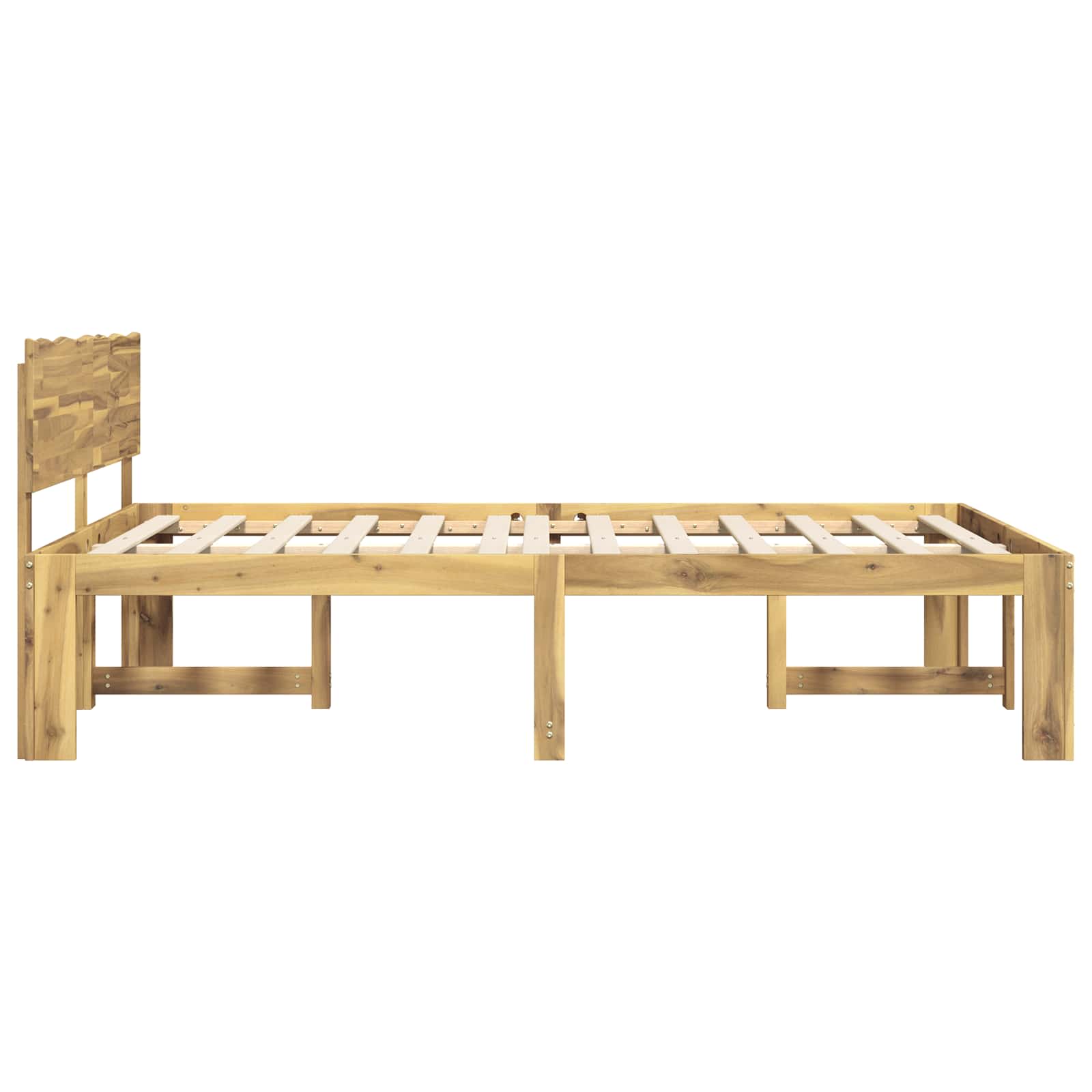 vidaXL Podwójna rama łóżka z wezgłowiem ROSTOCK Biały 135 x 190 cm