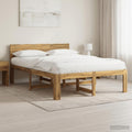 vidaXL Podwójna rama łóżka z wezgłowiem ROSTOCK Biały 140 x 200 cm